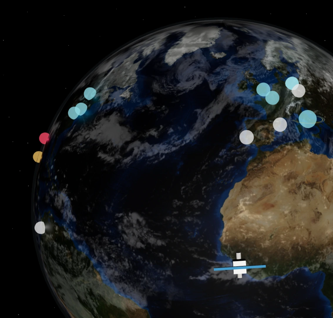 GAIA – interactive globe visualizer screenshot