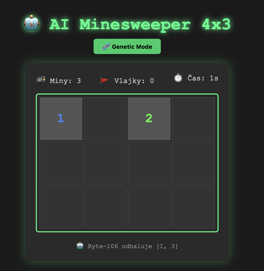 AI Minesweeper game screenshot